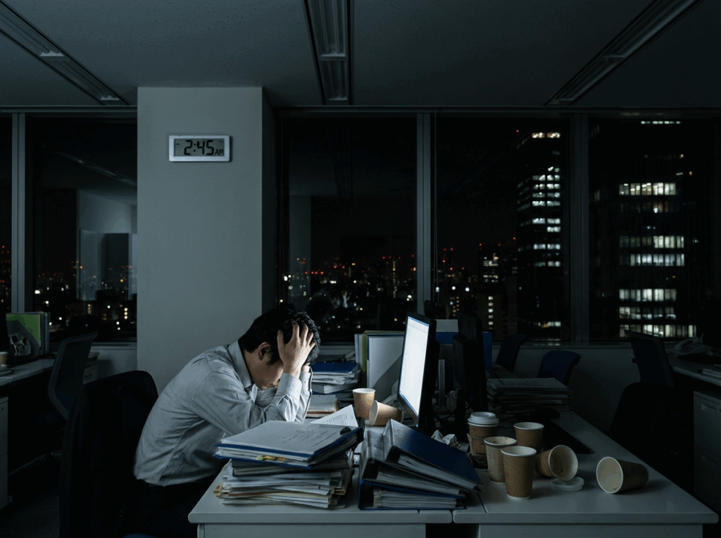 長時間労働が問題となっている職場